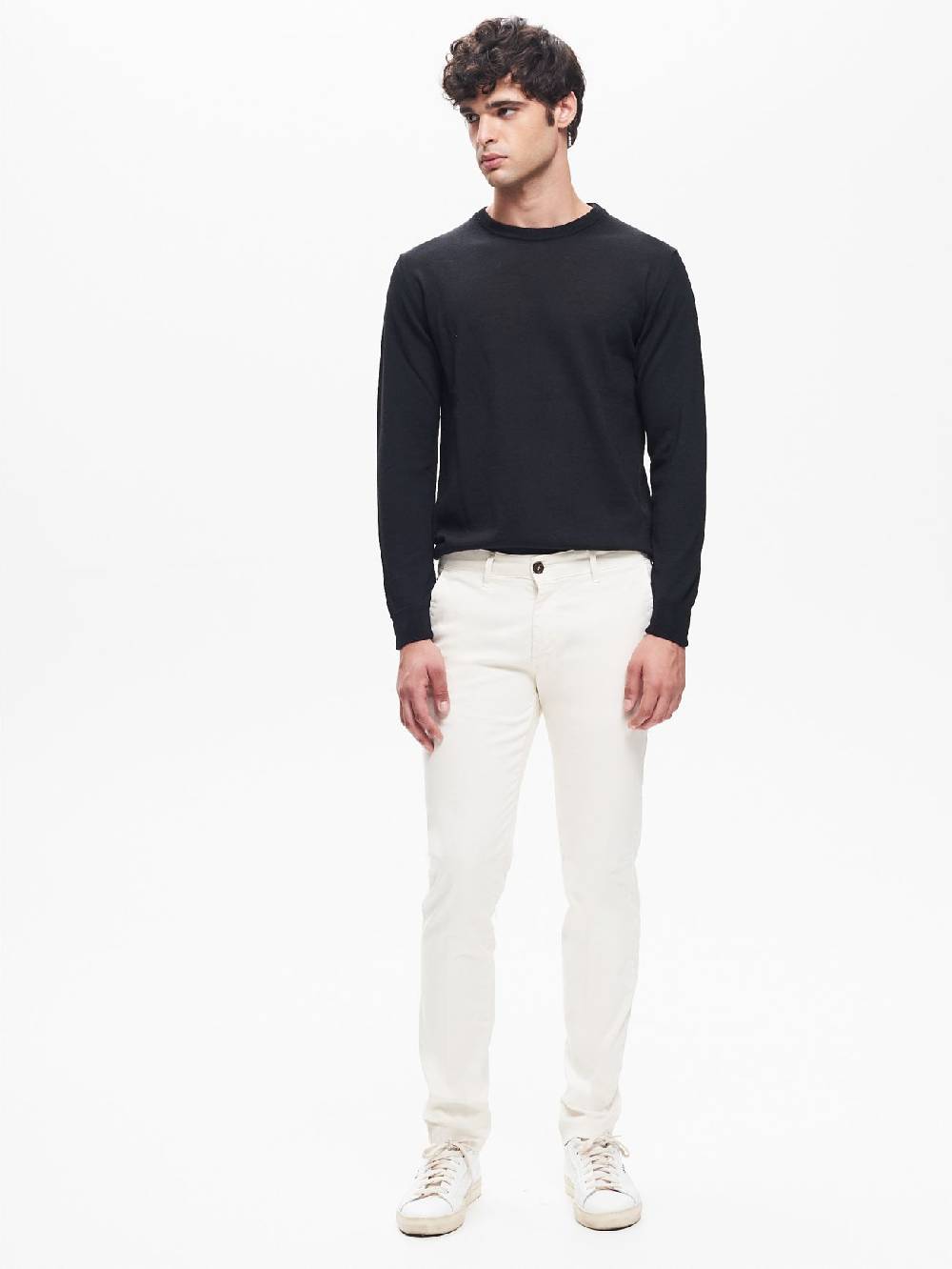 Rinascimento Pantaloni Uomo Chinos Basic Avorio QB24 Moda