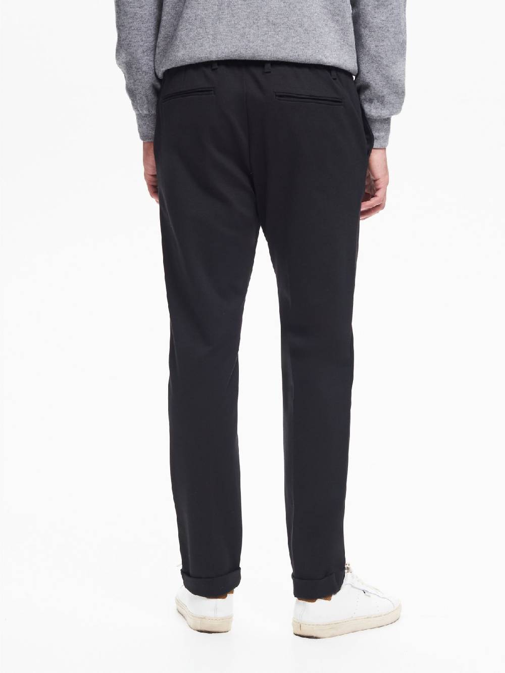 Rinascimento Pantaloni Uomo Punto Milano Nero QB24 Italy