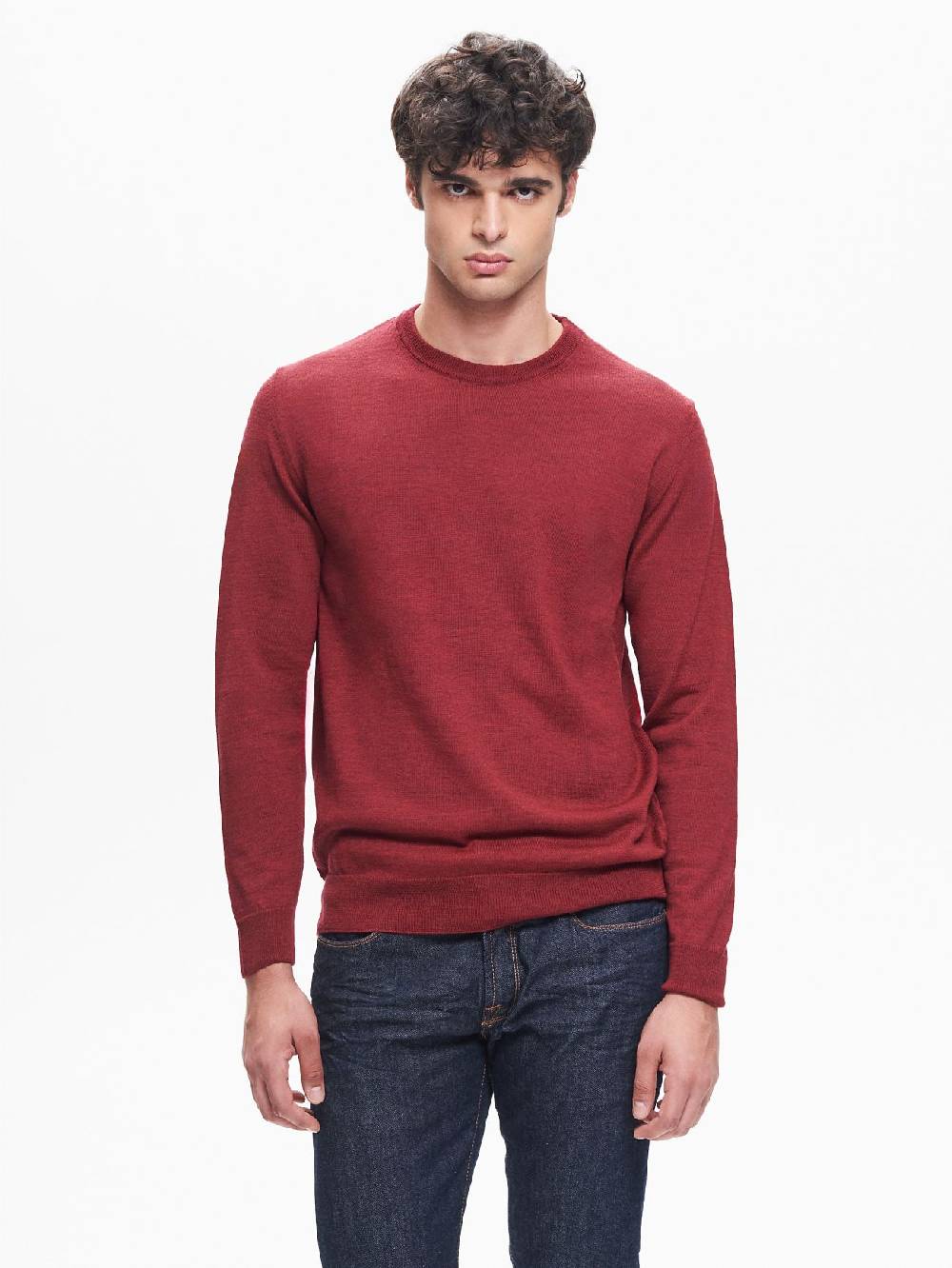 Rinascimento Maglia Girocollo Uomo Basic Rosso QB24 Italia