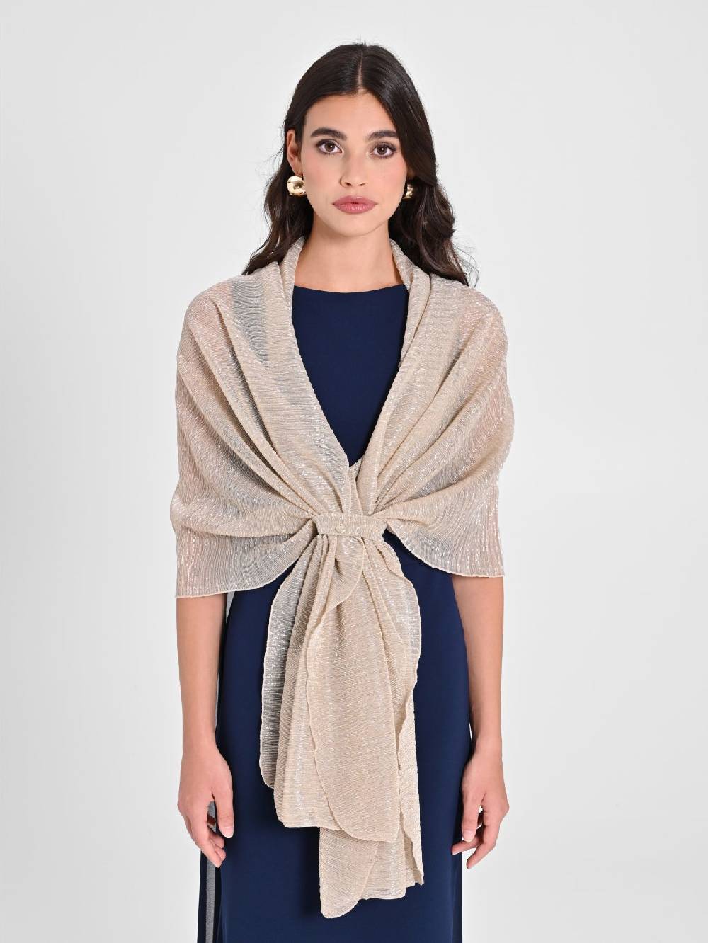 Rinascimento Stola Lurex Oro Spedizione Gratuita