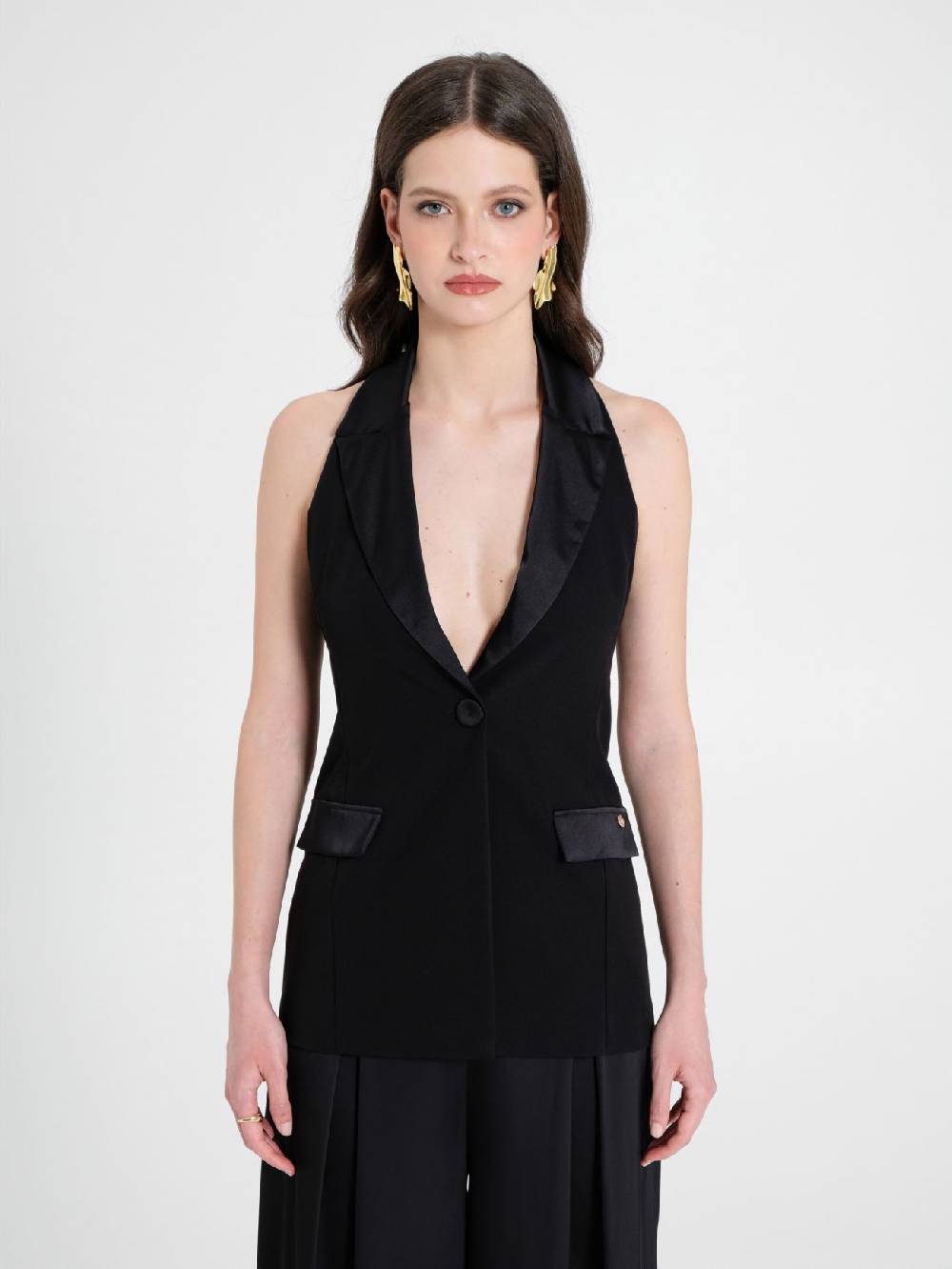 Rinascimento Gilet con dettagli in Raso Moda