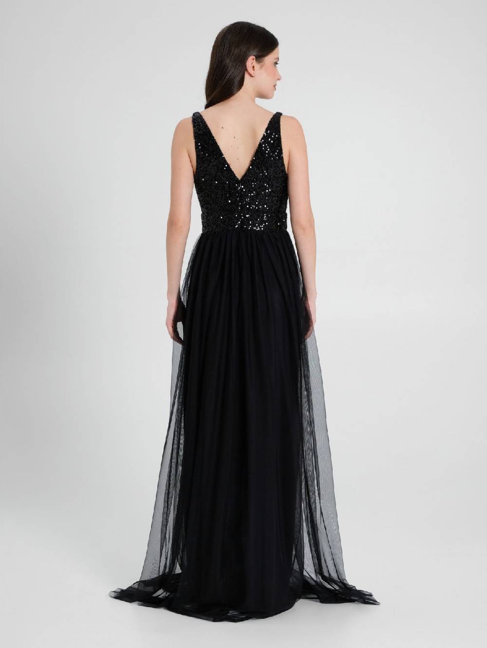 Rinascimento Abito Lungo Paillettes & Tulle Promozione Limitata