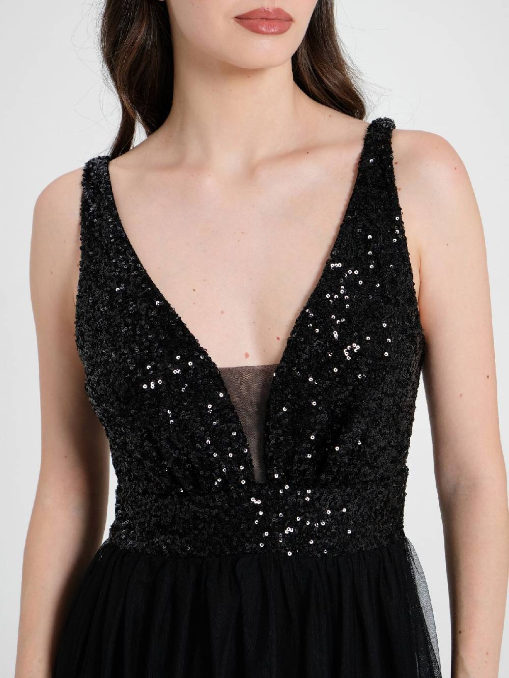 Rinascimento Abito Lungo Paillettes & Tulle Promozione Limitata
