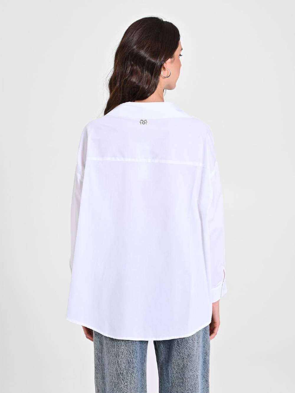 Rinascimento Camicia in Cotone con Collo Aperto Affare Del Giorno