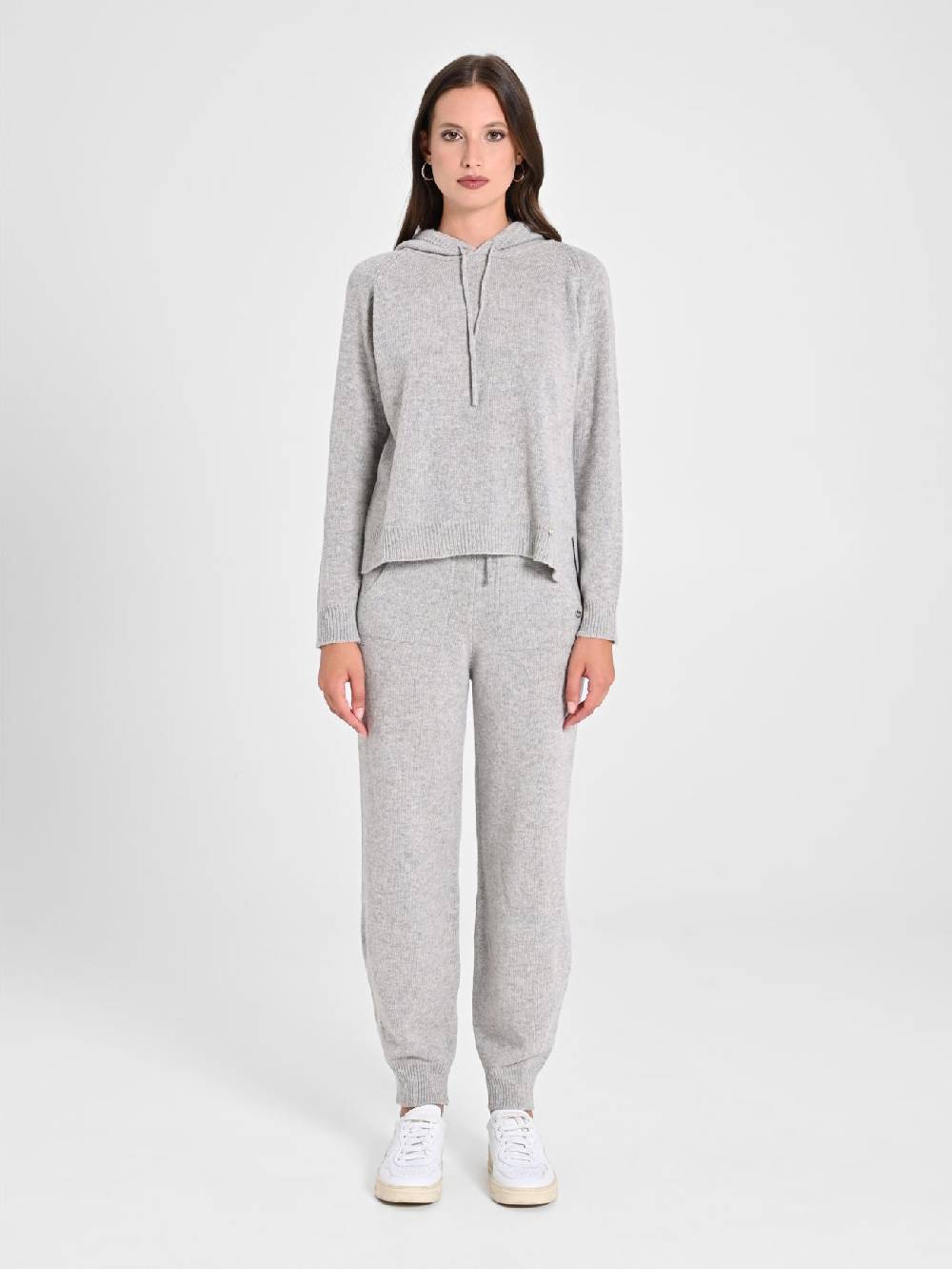 Rinascimento Maglia con Cappuccio Misto Cachemire Sottocosto