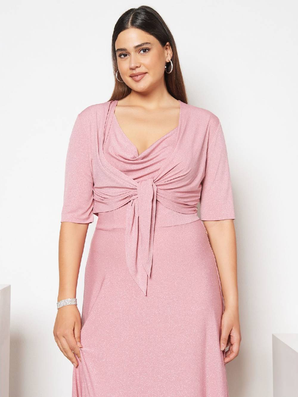 Rinascimento Coprispalle Curvy Microglitter Rosa Sconto