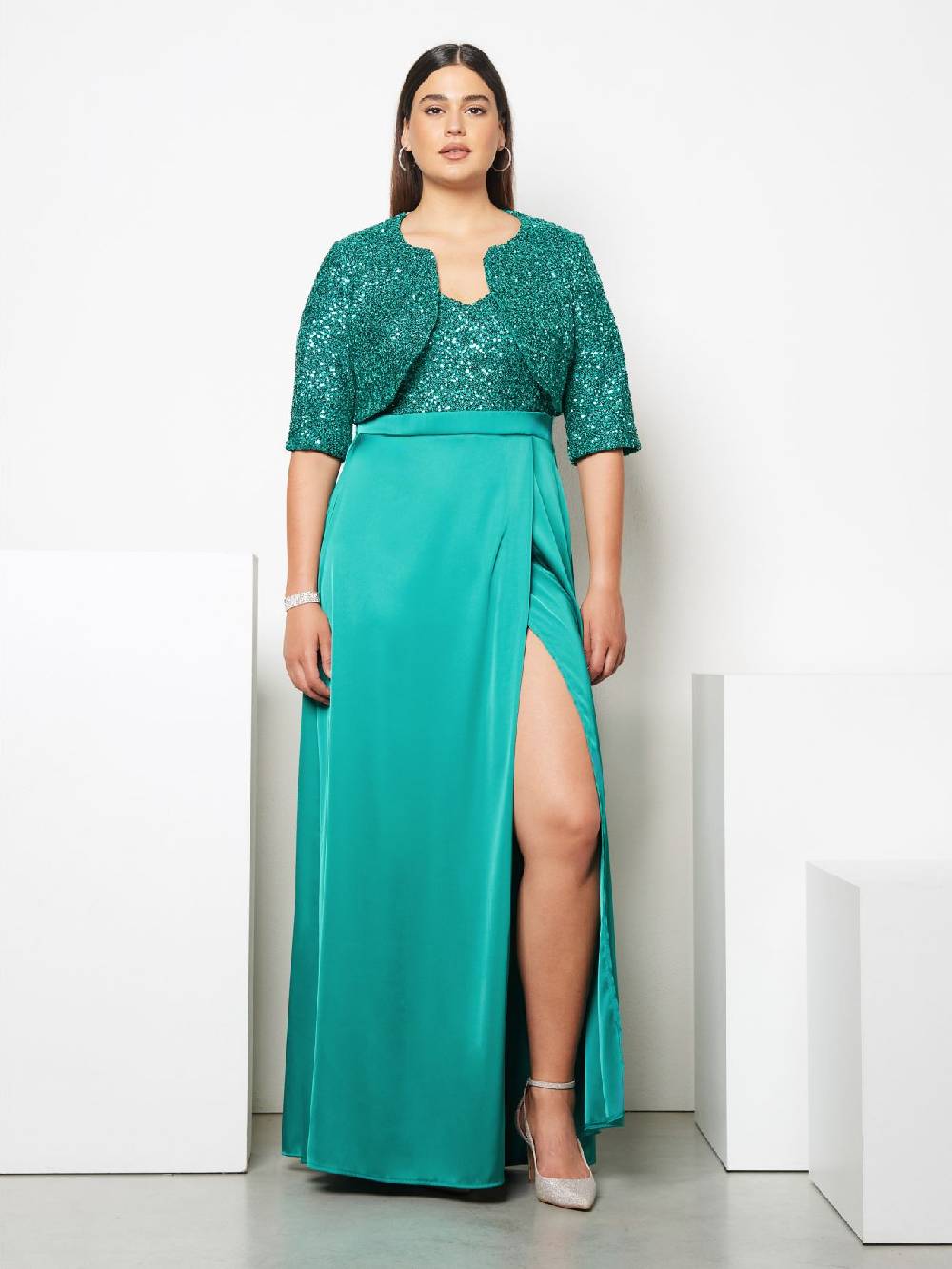 Rinascimento Coprispalle Curvy in Paillettes Economico