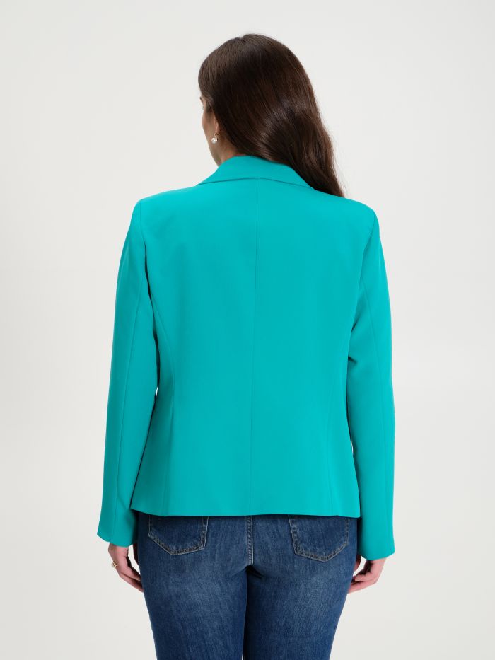 Rinascimento Giacca Curvy 6 Bottoni Verde Pavone Consegna Veloce