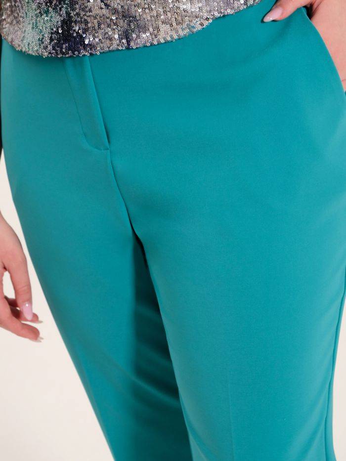 Rinascimento Pantaloni Curvy Verde In Vendita
