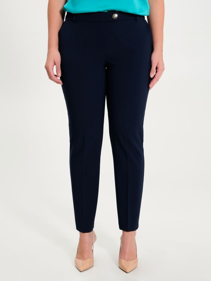 Rinascimento Pantaloni Curvy Blu Navy Vendita Calda