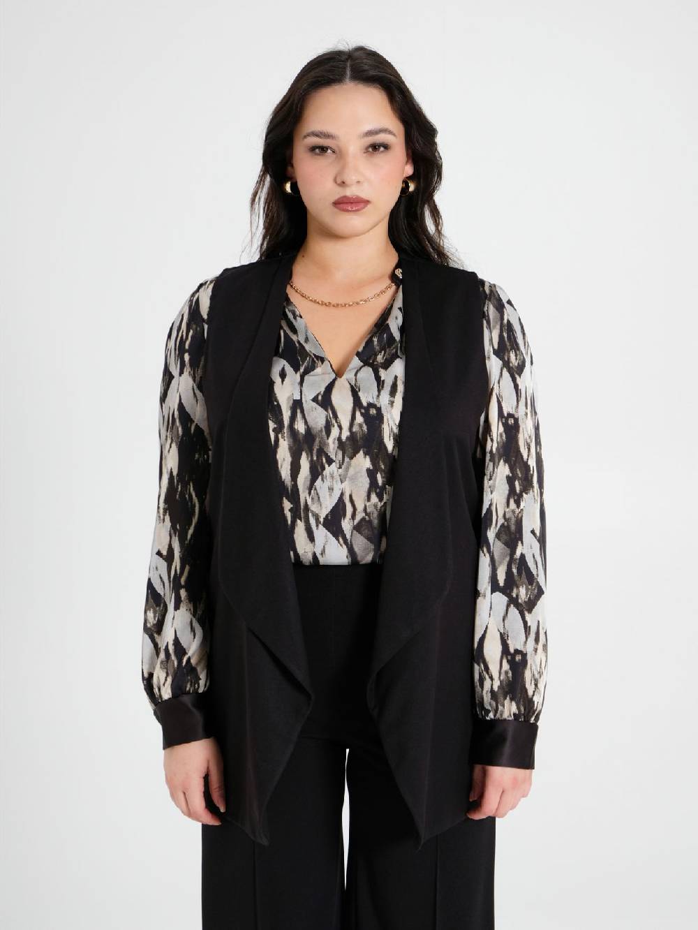 Rinascimento Gilet Curvy Nero Negozio