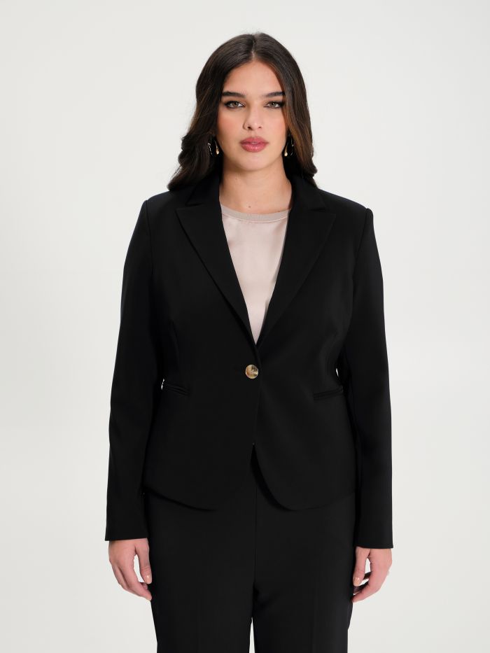 Rinascimento Giacca Curvy Monobottone Nero In Saldo