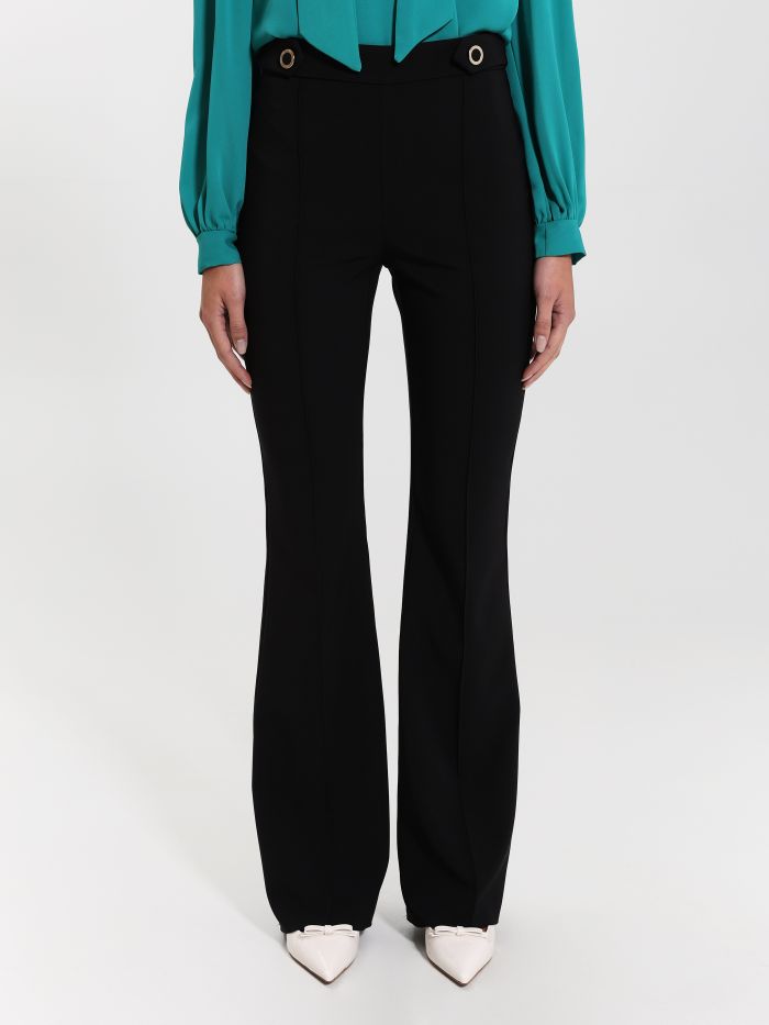 Rinascimento Pantaloni Flared con Bottoni Prezzo Ridotto
