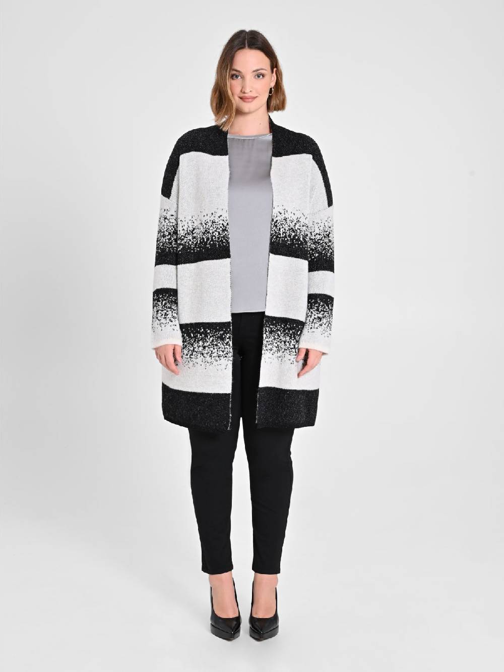 Rinascimento Cardigan Curvy Black & White Outlet