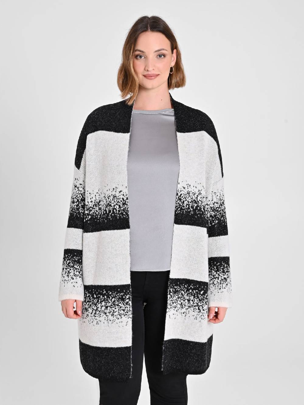 Rinascimento Cardigan Curvy Black & White Outlet