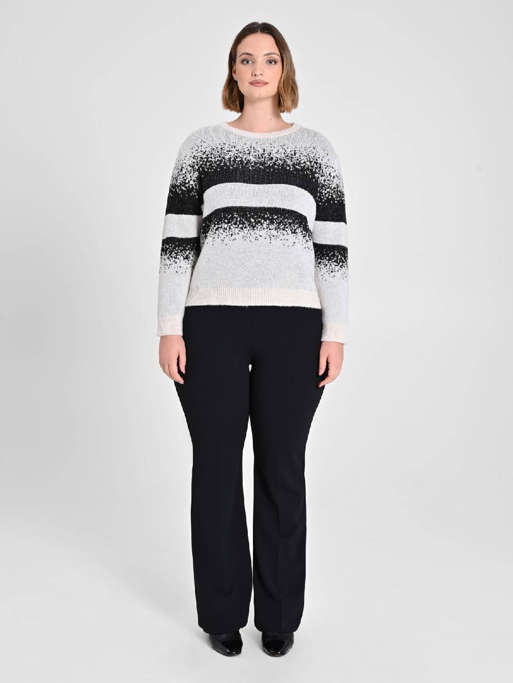 Rinascimento Maglione Curvy Black & White In Vendita