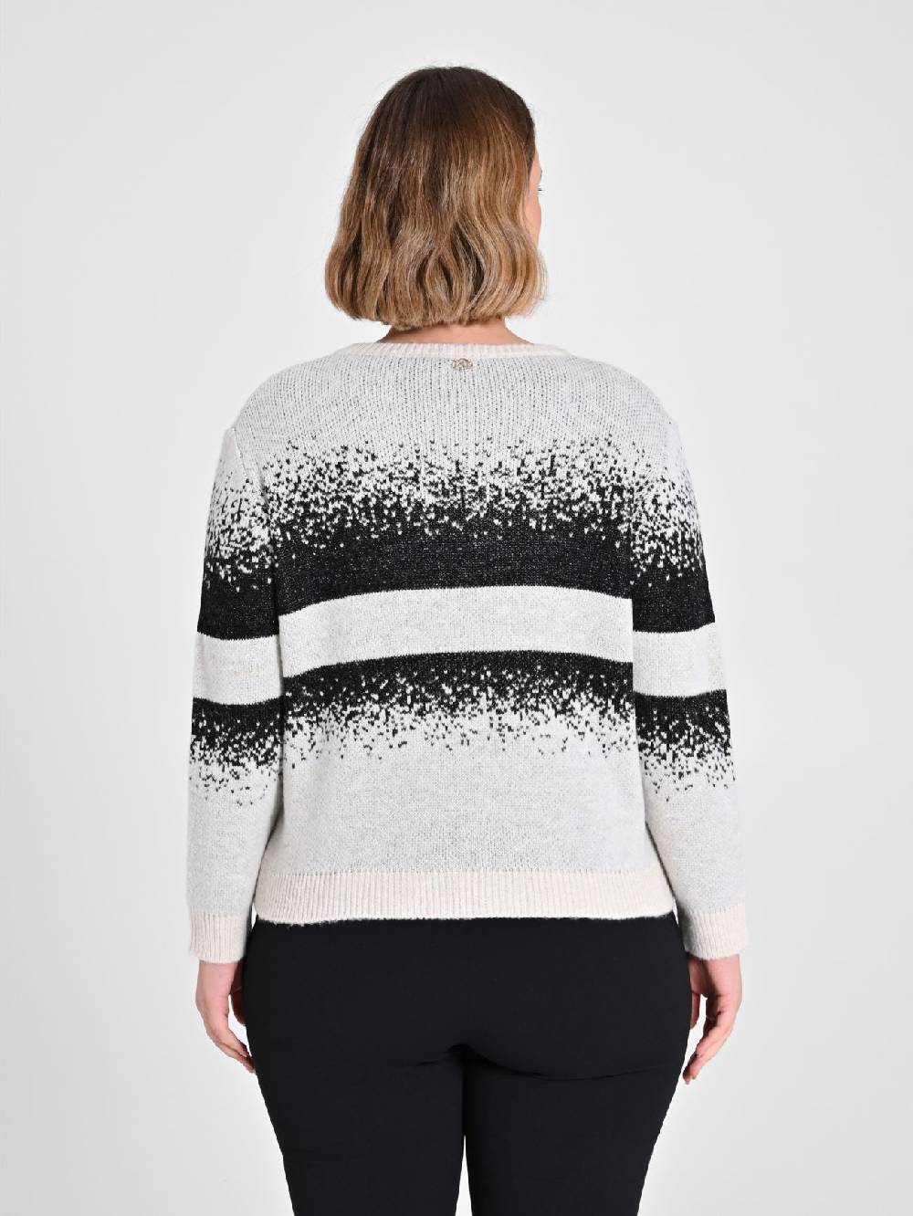 Rinascimento Maglione Curvy Black & White In Vendita