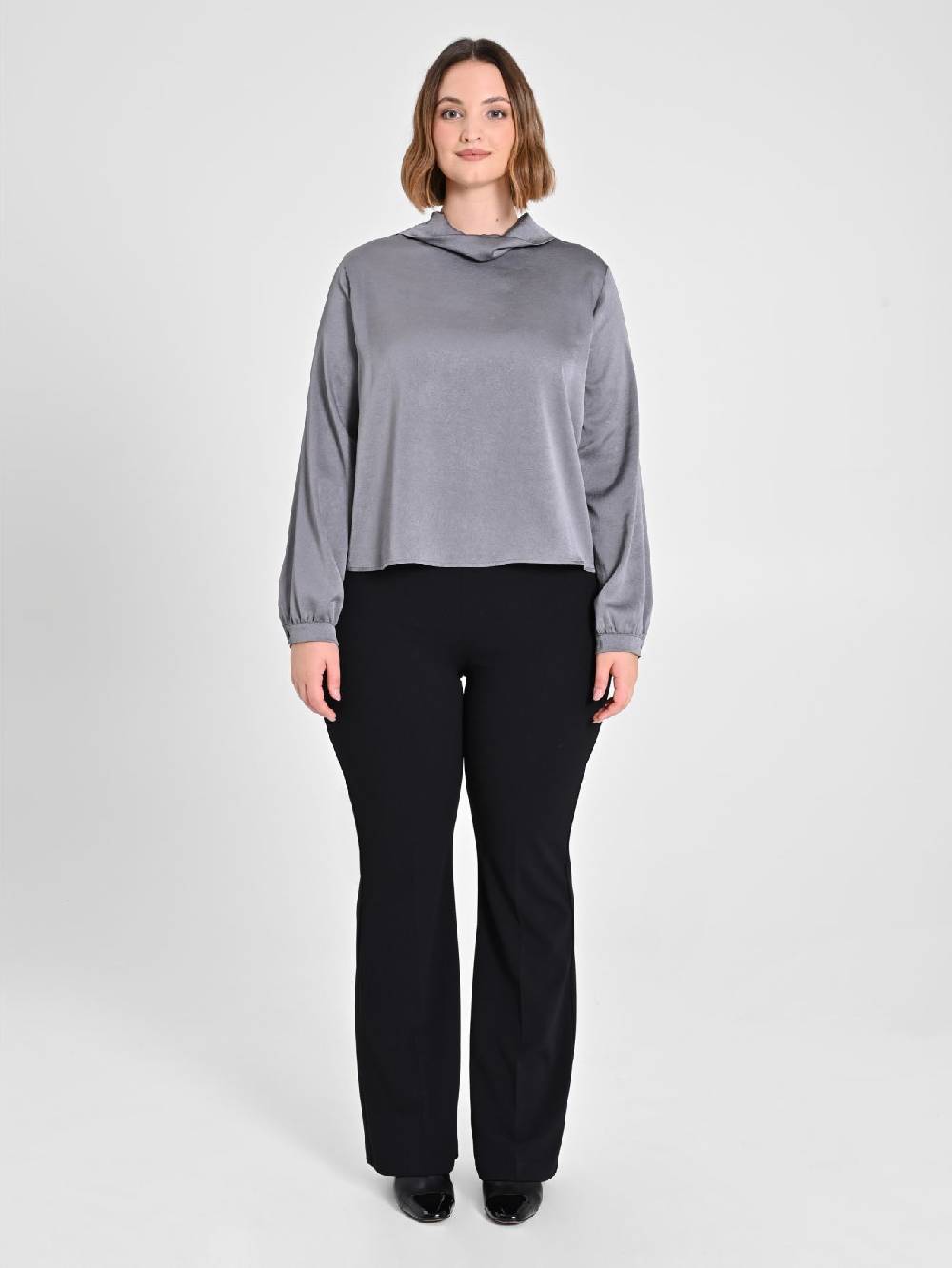 Rinascimento Blusa Grigia Curvy Offerte