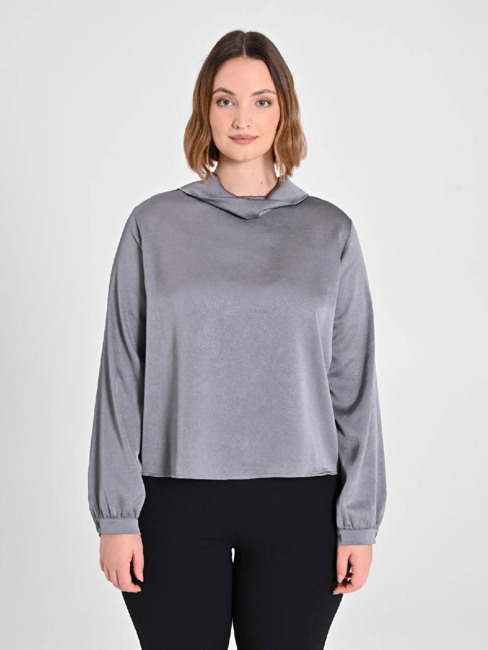 Rinascimento Blusa Grigia Curvy Offerte