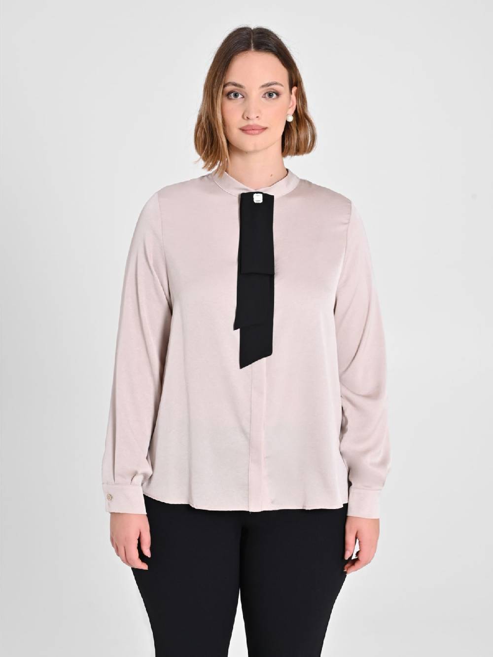 Rinascimento Camicia Curvy con Cravattino Removibile Hotsell