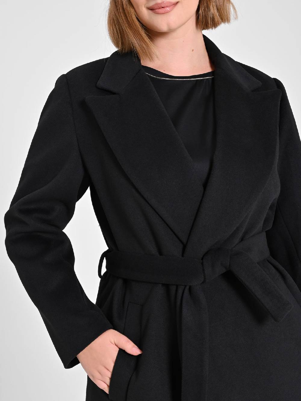 Rinascimento Cappotto Curvy Nero Saldi Di Fabbrica