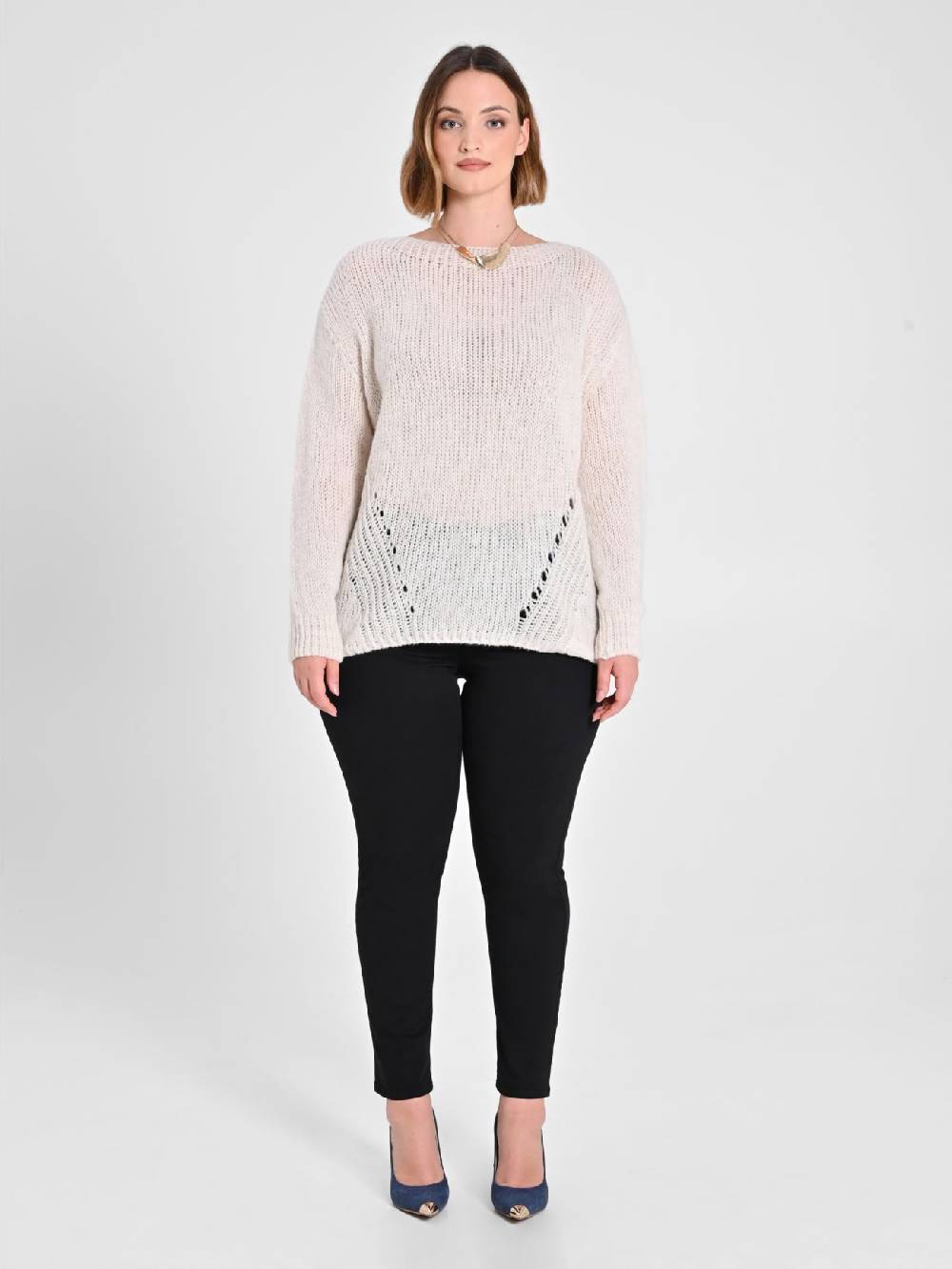 Rinascimento Maglioncino Curvy Bianco I Più Venduti
