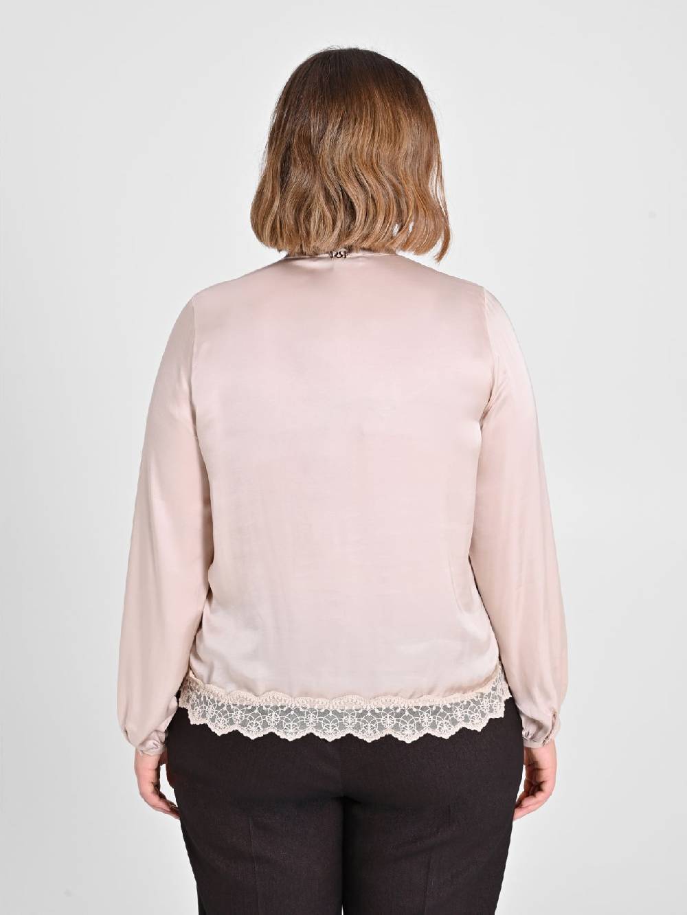 Rinascimento Camicia Curvy Bianca con Fiocco Negozio