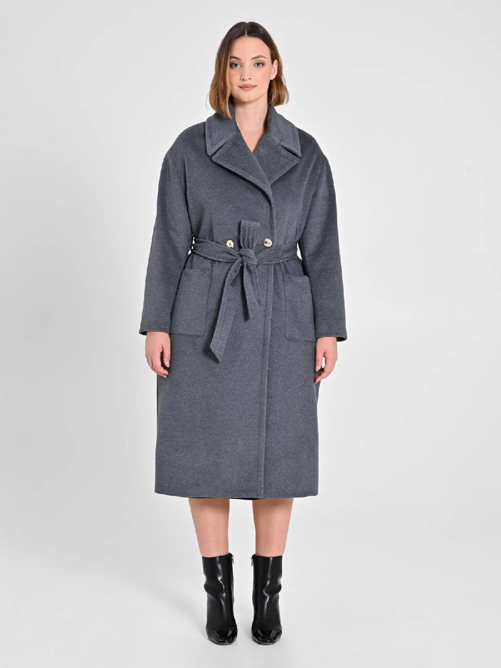 Rinascimento Cappotto Curvy Grigio In Saldo