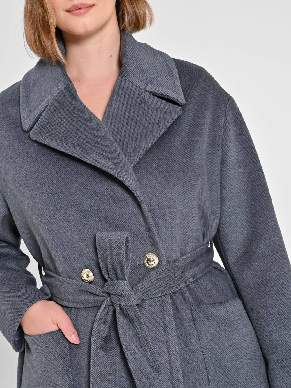 Rinascimento Cappotto Curvy Grigio In Saldo