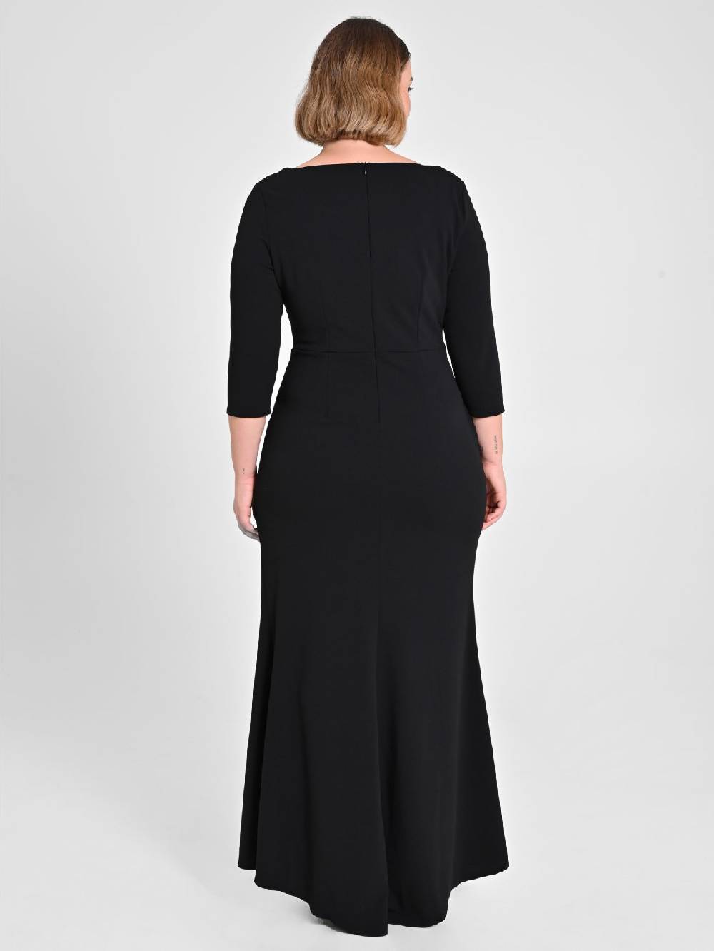 Rinascimento Abito Lungo Curvy Nero Nuovi prodotti