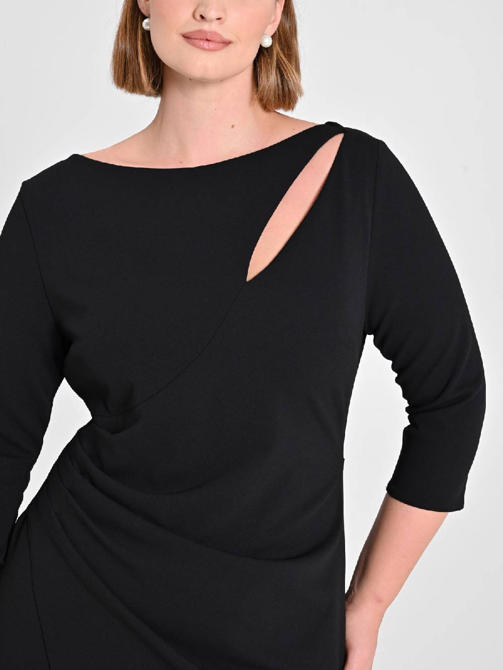 Rinascimento Abito Lungo Curvy Nero Nuovi prodotti