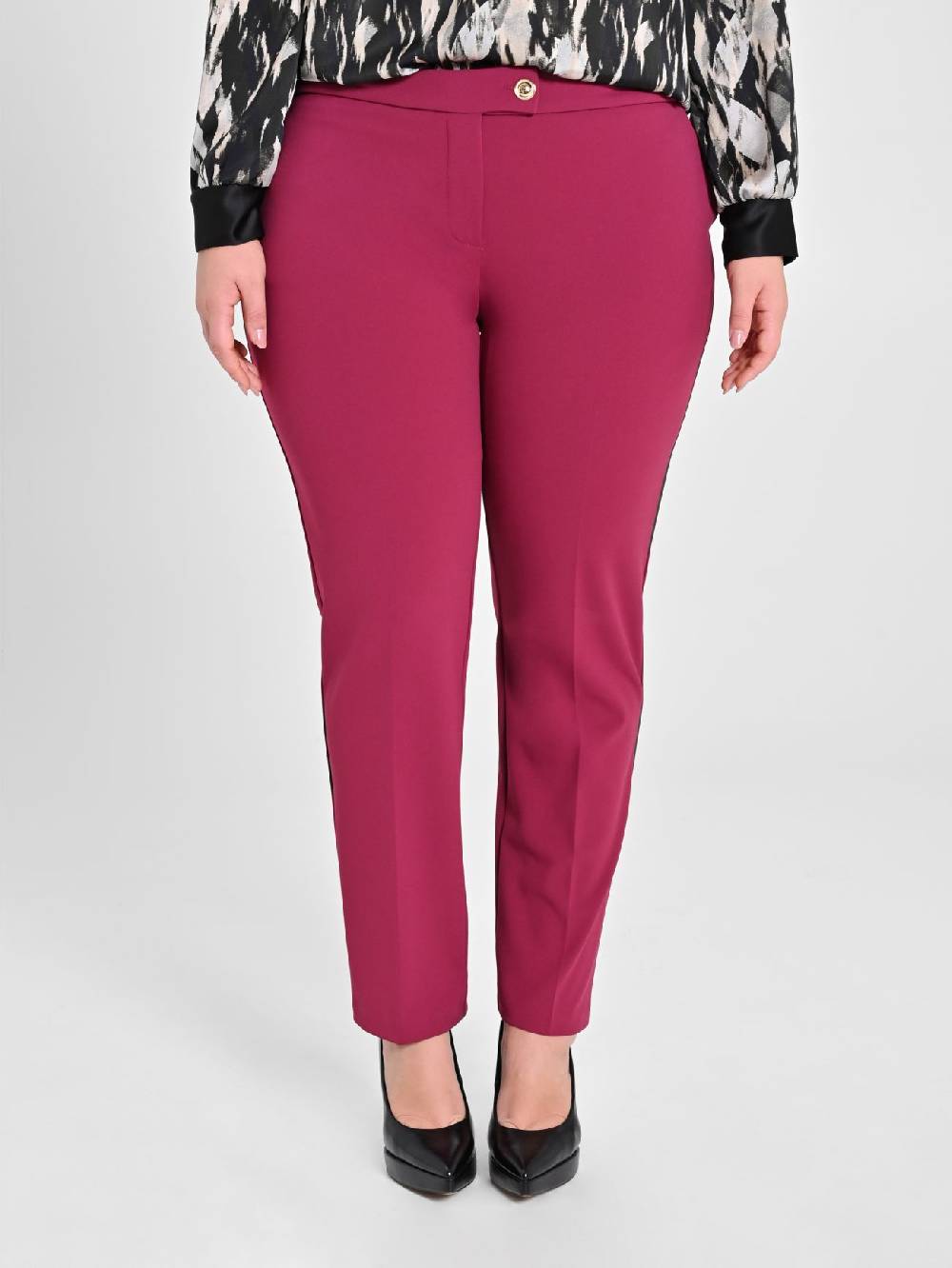 Rinascimento Pantaloni Curvy Skinny Bordeaux Offerte speciali