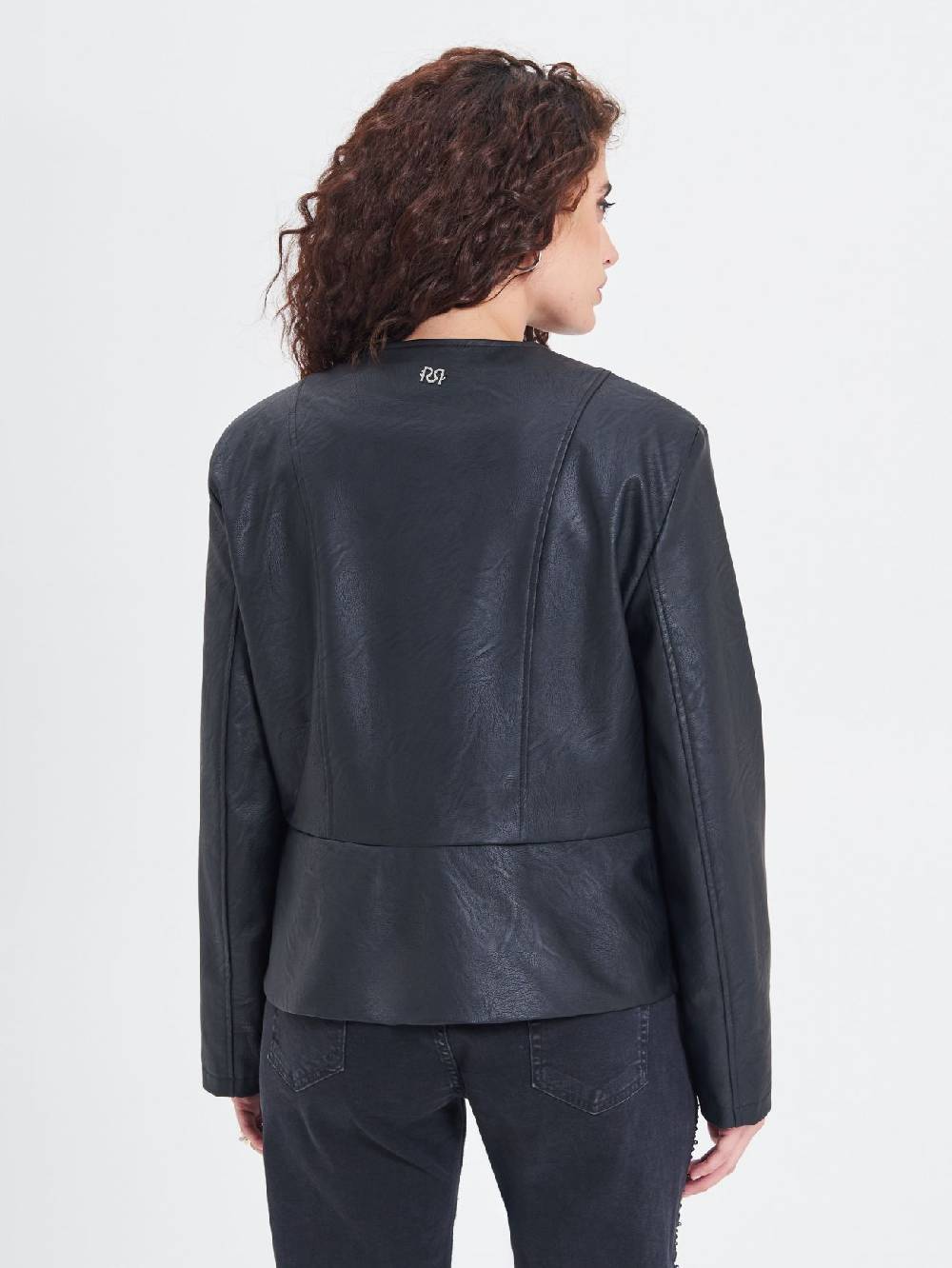 Rinascimento Giubbino Curvy in similpelle con Baschina Qualità