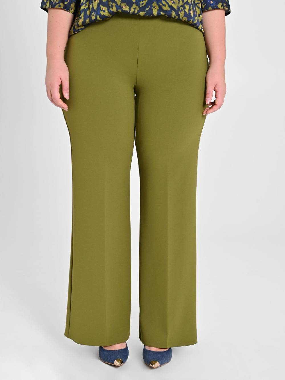 Rinascimento Pantaloni Curvy Verde Muschio Qualità Garantita