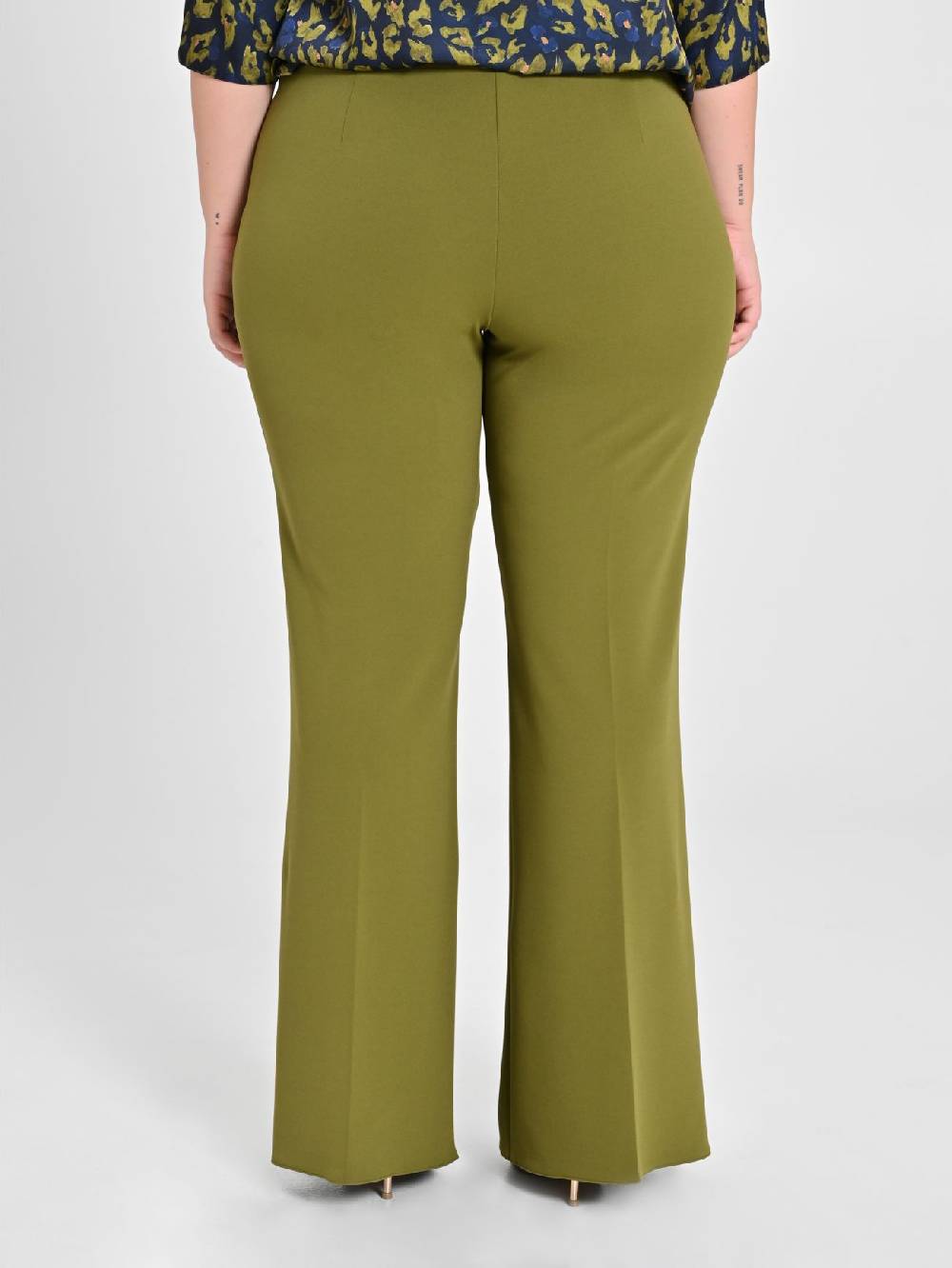 Rinascimento Pantaloni Curvy Verde Muschio Qualità Garantita