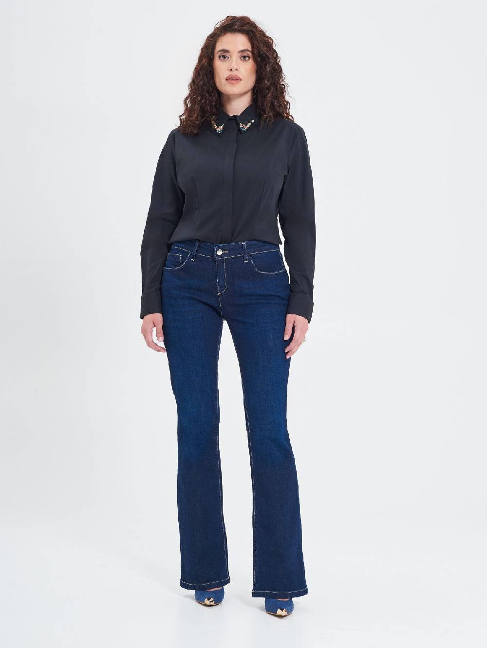 Rinascimento Camicia Curvy con Collo Gioiello Fino Al -60%