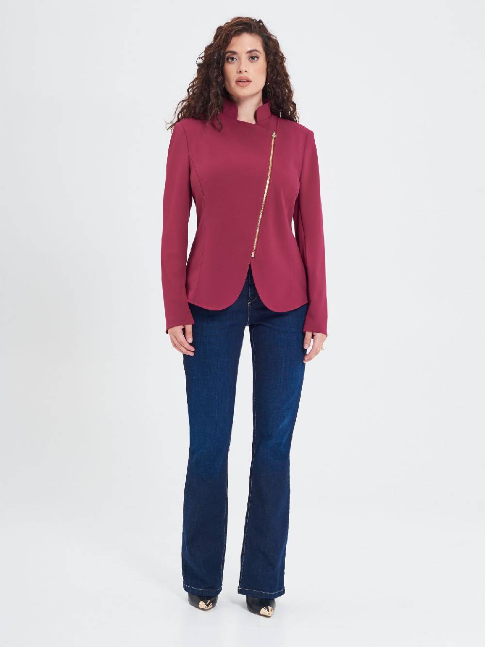 Rinascimento Giacca Curvy Bordeaux Sottocosto