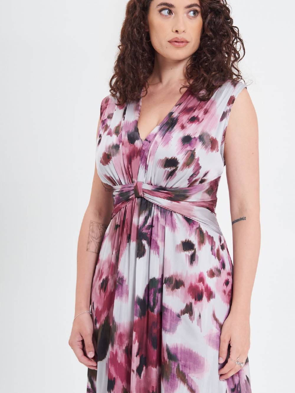 Rinascimento Abito Curvy stampa Fiori Astratti Online