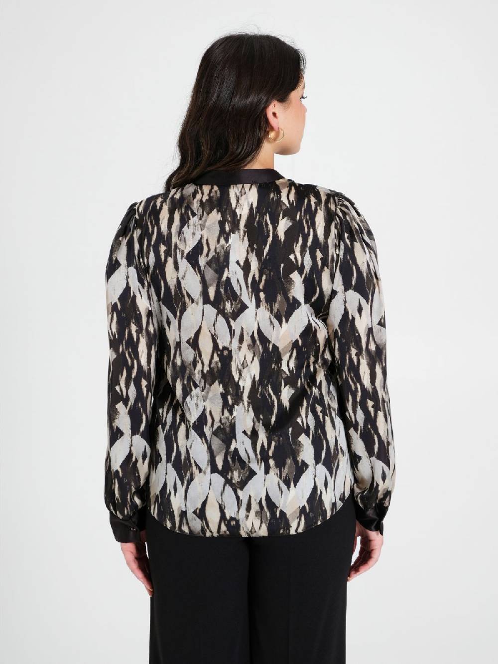 Rinascimento Blusa Curvy stampa Black & White 50% di sconto con spedizione gratuita