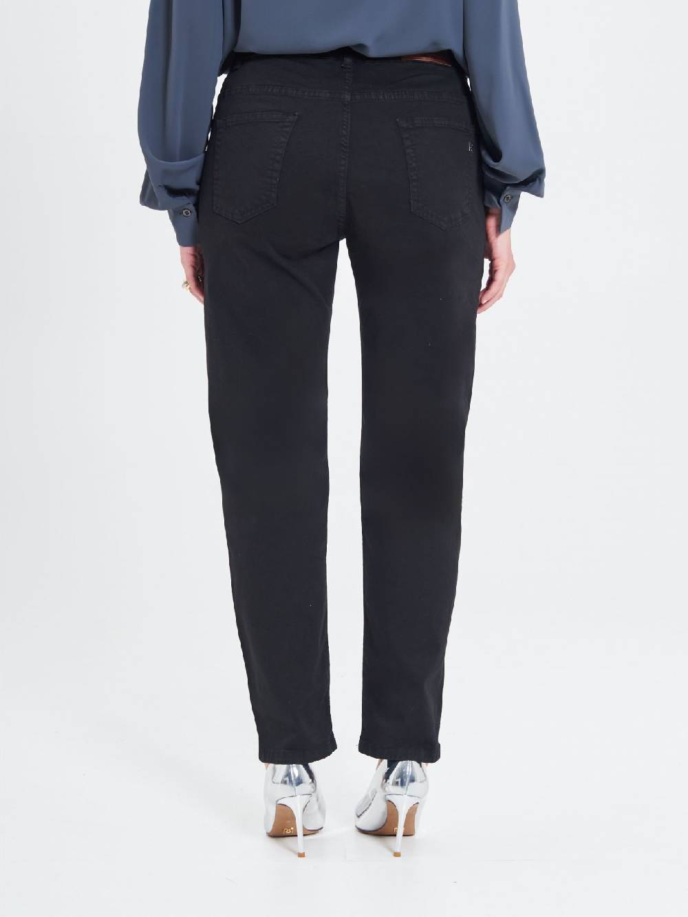 Rinascimento Jeans Curvy Neri Trasporto libero internazionale