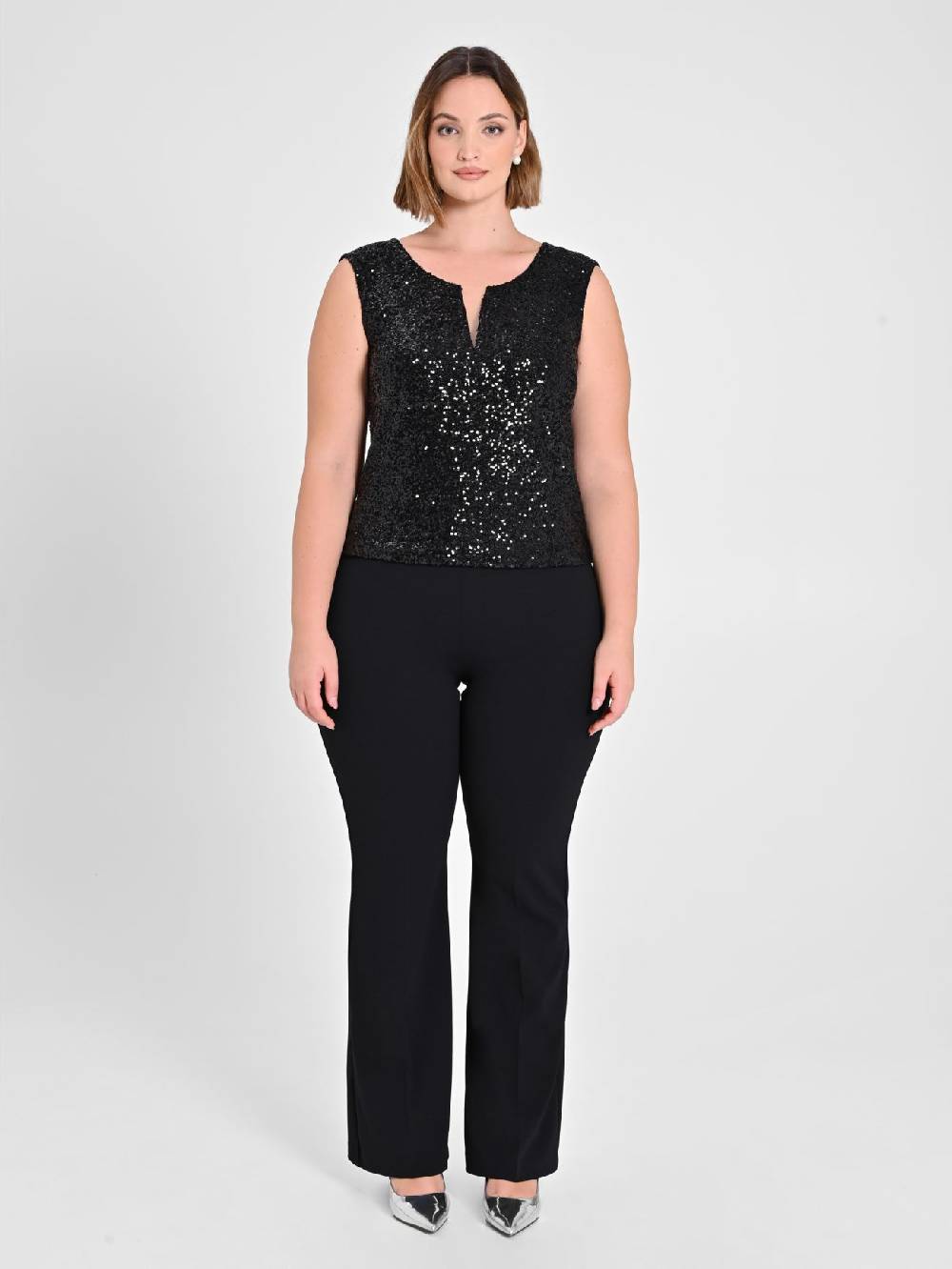 Rinascimento Top Curvy Paillettes In vendita