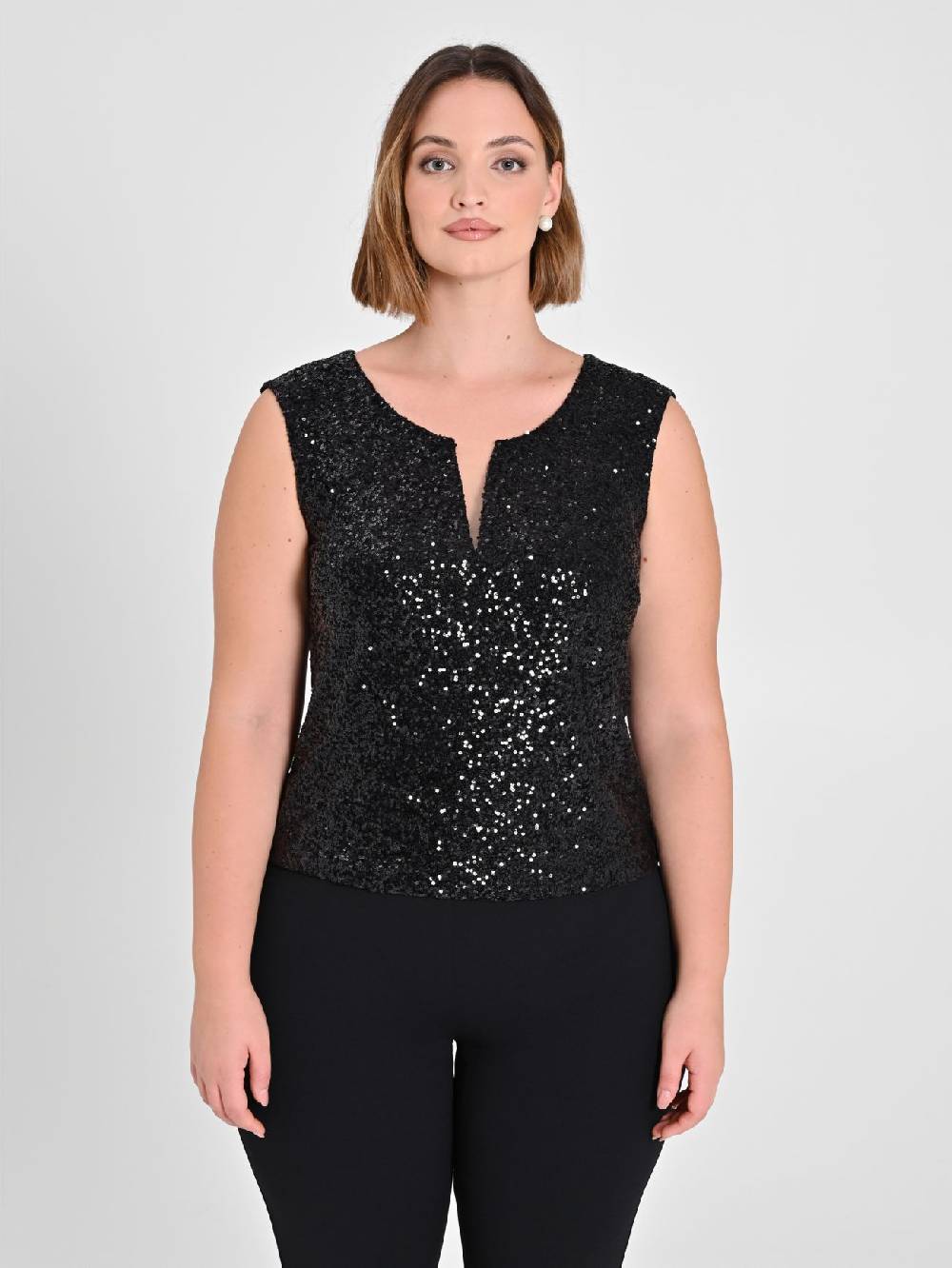Rinascimento Top Curvy Paillettes In vendita
