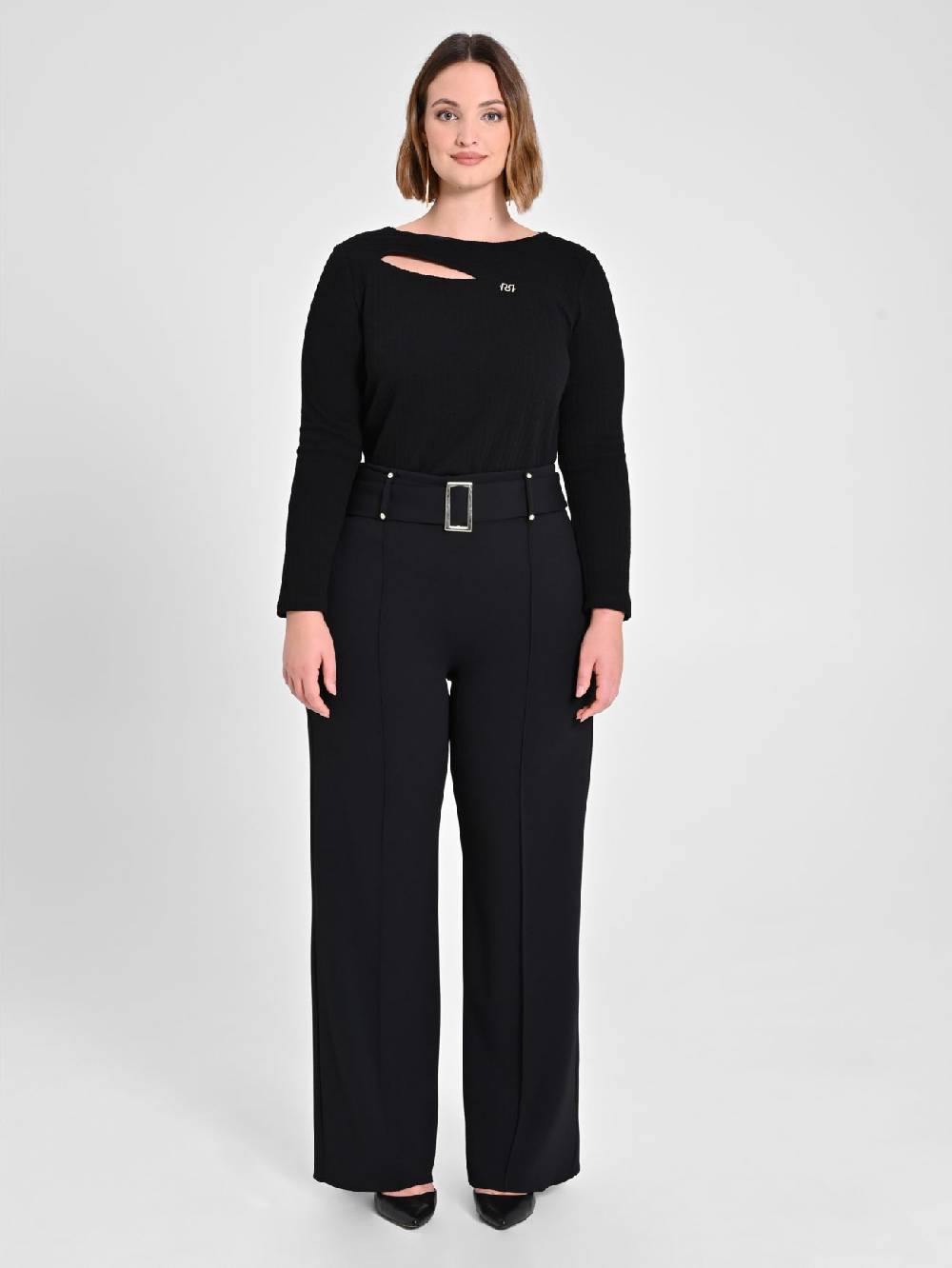 Rinascimento Pantaloni Curvy Neri Nuovo