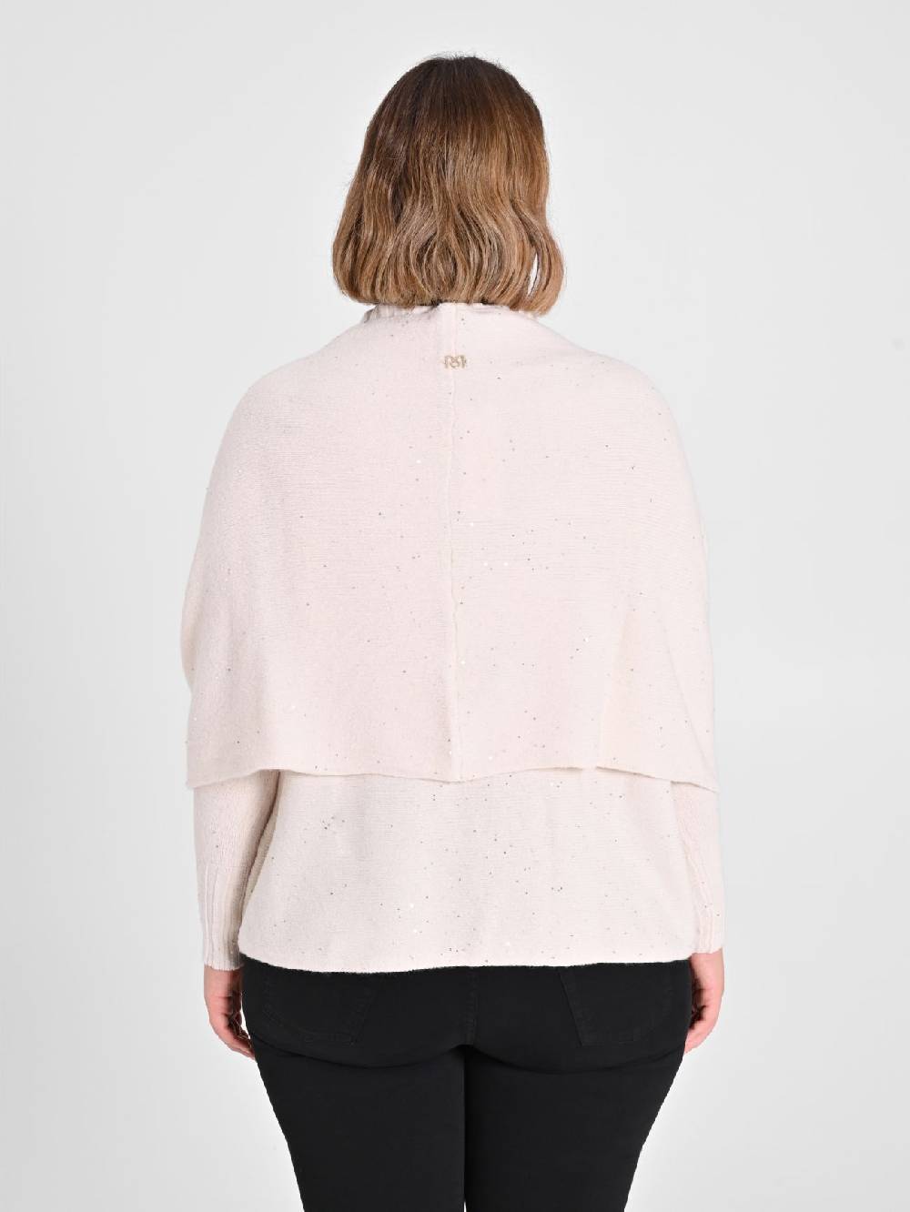Rinascimento Collo in Maglia Curvy Scaldaspalle Beige Spedizione Gratuita
