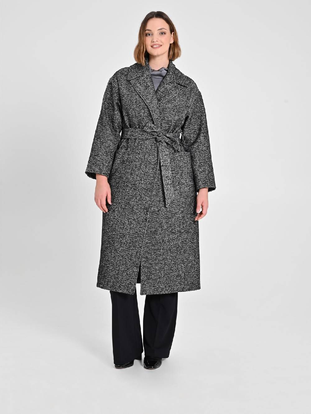 Rinascimento Cappotto Curvy Black & White Pezzi Unici