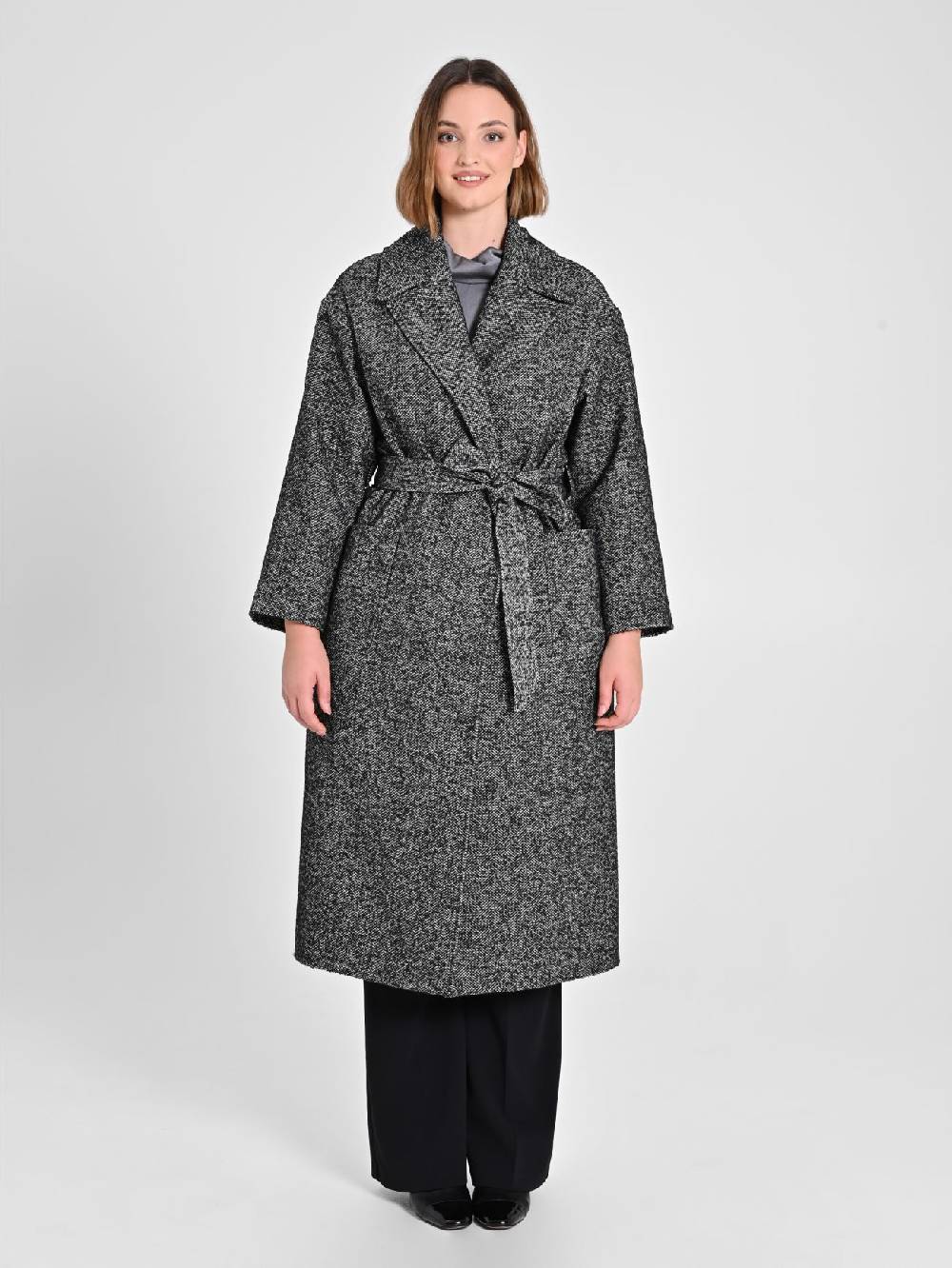 Rinascimento Cappotto Curvy Black & White Pezzi Unici