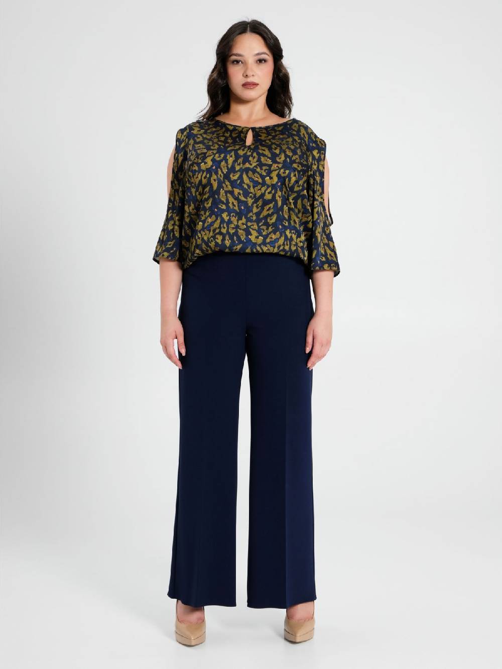 Rinascimento Pantaloni Curvy Palazzo Blu Negozi Online