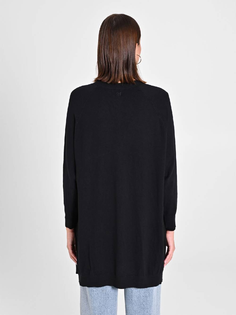 Rinascimento Cardigan Nero in Maglia Sconto