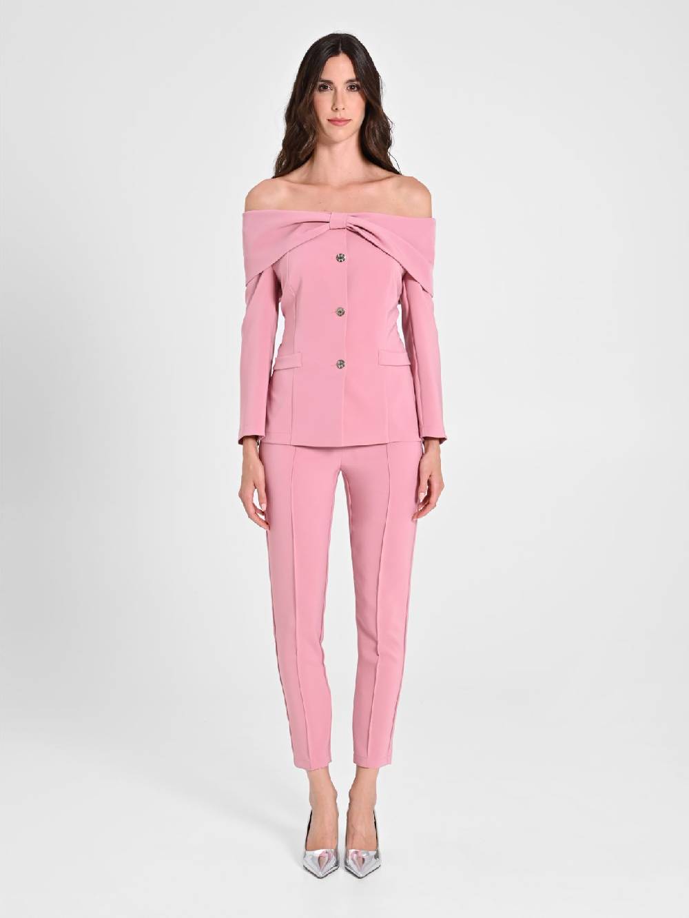 Rinascimento Giacca con Fiocco Rosa Antico Online