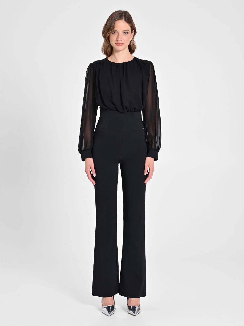 Rinascimento Pantaloni Flared Neri Offerte